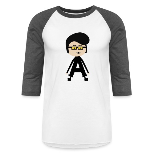 Alphabet Letter A - Extra Long Arms Anders - Unisex Baseball T-Shirt