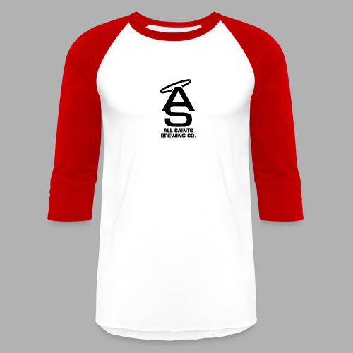 AS Logo Black - Unisex Baseball T-Shirt
