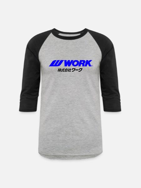 Work Wheels - JDM - Unisex Baseball T-Shirt - heather gray/black