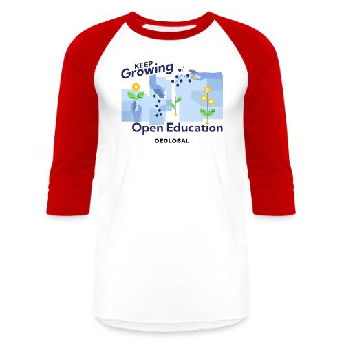 Keep Growing Open Education - Unisex Baseball T-Shirt