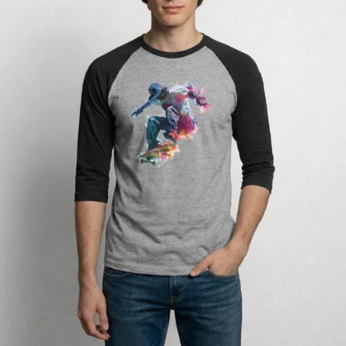 Skateboarding: Ride the Colors - Unisex Baseball T-Shirt