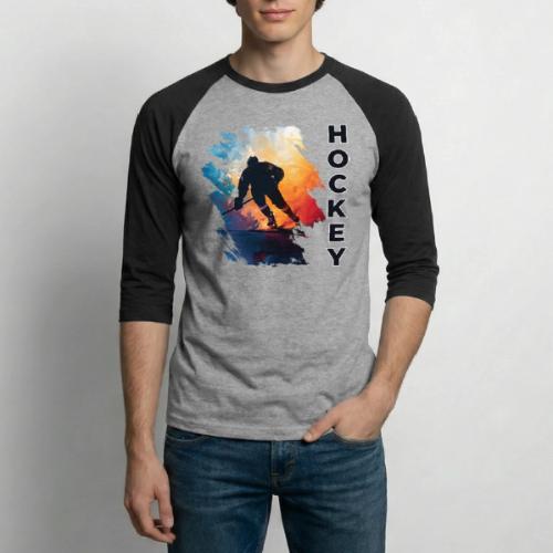 Hockey Moves - Unisex Baseball T-Shirt