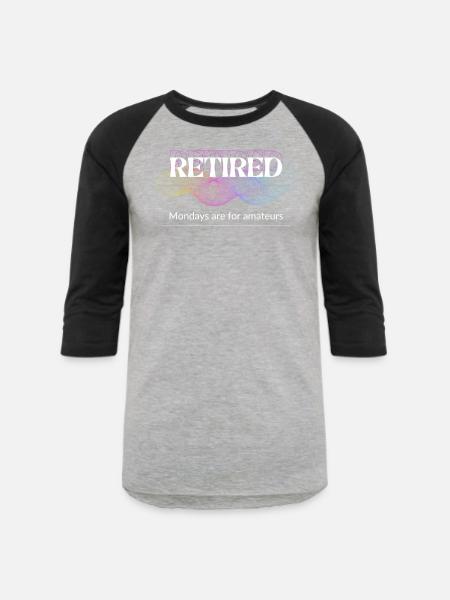 Unique Retirement Gift - Unisex Baseball T-Shirt - heather gray/black