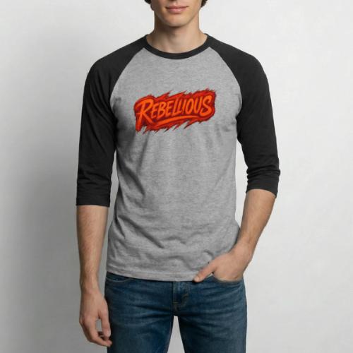 Rebellious Graffiti Neon Orange Streetwear T-Shirt - Unisex Baseball T-Shirt