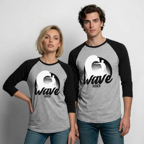 Wave Rider - Unisex Baseball T-Shirt