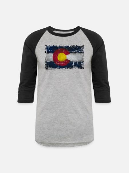colorado colors - Unisex Baseball T-Shirt - heather gray/black