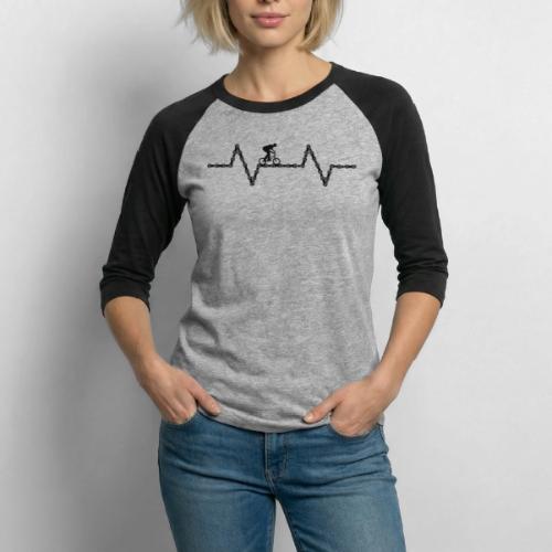bmx bike heartbeat - Unisex Baseball T-Shirt