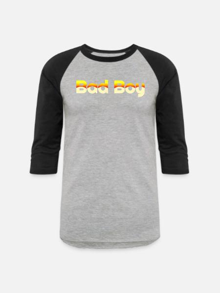 bad boy - Unisex Baseball T-Shirt - heather gray/black