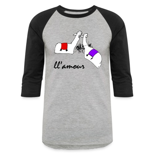 Llamour (color version). - Unisex Baseball T-Shirt