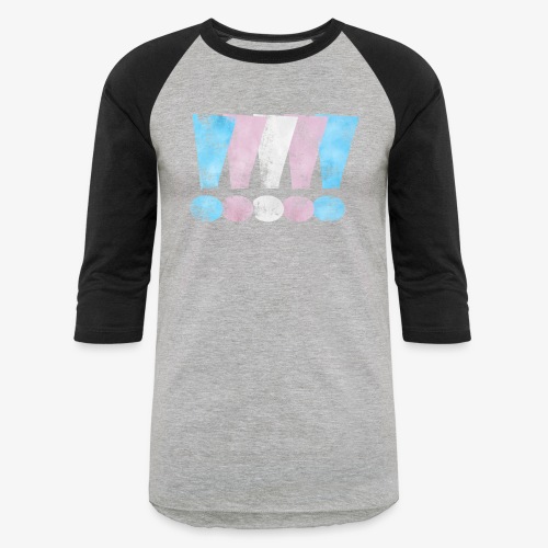 Transgender Pride Exclamation Points - Unisex Baseball T-Shirt