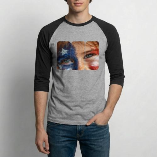 USA: Patriot Gaze - Unisex Baseball T-Shirt