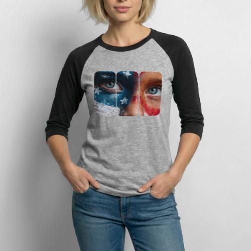 USA: Star-Spangled Glance - Unisex Baseball T-Shirt