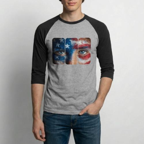 USA: Stars in Her Eyes - Unisex Baseball T-Shirt