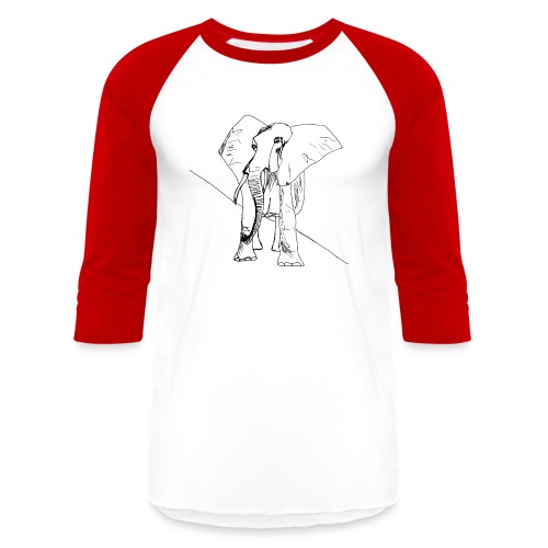 The leery elephant - Unisex Baseball T-Shirt