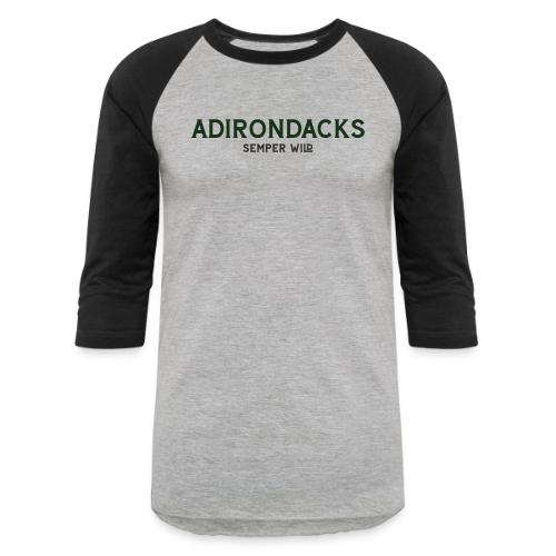 Semper Wild Adirondacks Vintage Dark - Unisex Baseball T-Shirt