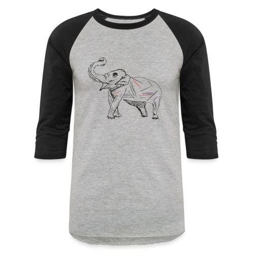 Jazzy elephant - Unisex Baseball T-Shirt