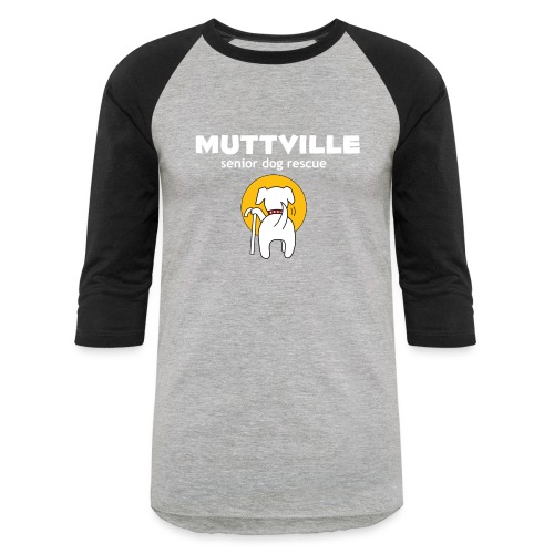 Muttville Complete Logo - Unisex Baseball T-Shirt