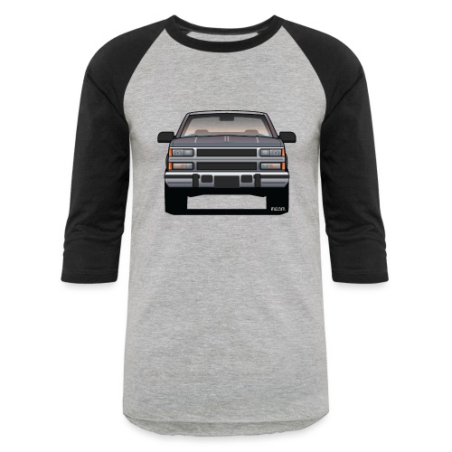 Design Icon: American Bowtie Silver Urban Truck - Unisex Baseball T-Shirt