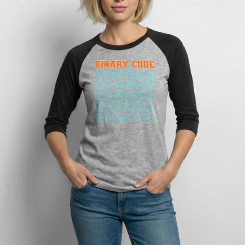 Say Hello in Binary code - Unisex Baseball T-Shirt