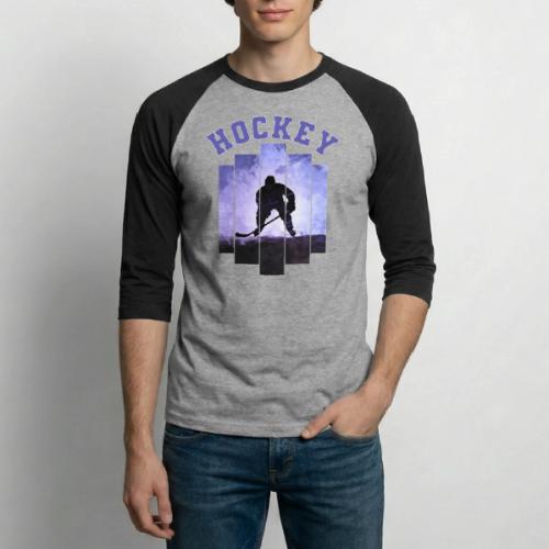Hockey Warrior - Unisex Baseball T-Shirt