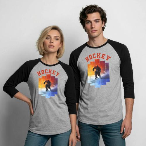 Hockey Rush - Unisex Baseball T-Shirt
