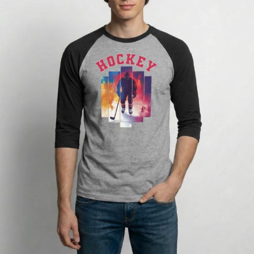 Hockey Zone - Unisex Baseball T-Shirt