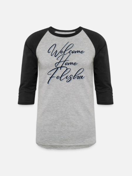 WelcomeHomeFelishaBlue - Unisex Baseball T-Shirt - heather gray/black