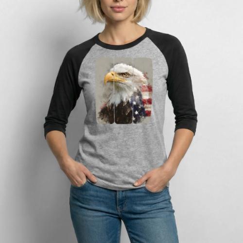 USA: Eagle of the Free - Unisex Baseball T-Shirt