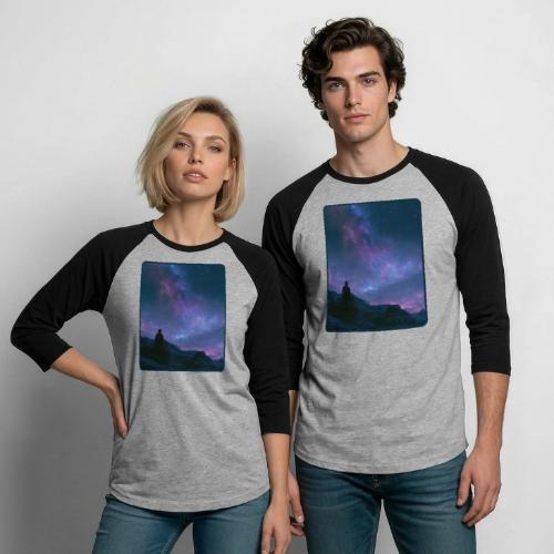 Stargazer Nebula Night Sky Art - Unisex Baseball T-Shirt
