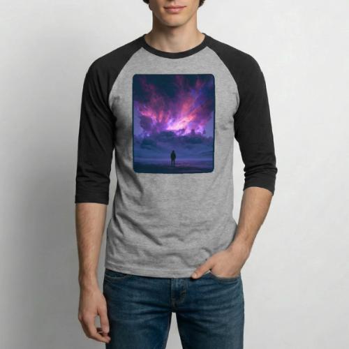 Cosmic Supernova Night Design - Unisex Baseball T-Shirt