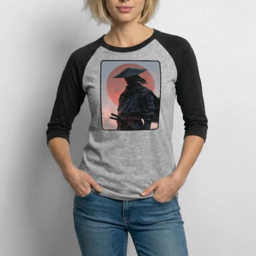 Ninja Warrior Under the Red Sun - Unisex Baseball T-Shirt