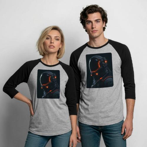 Futuristic Astronaut Helmet - Unisex Baseball T-Shirt