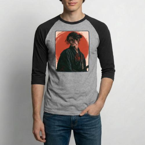 Samurai Beneath the Red Sun - Unisex Baseball T-Shirt