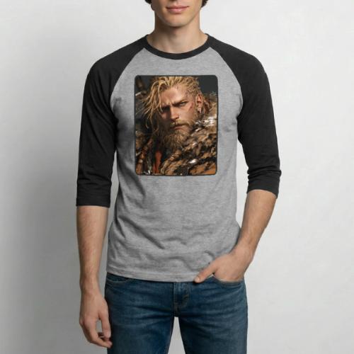 Battle-Scarred Viking Warrior - Unisex Baseball T-Shirt