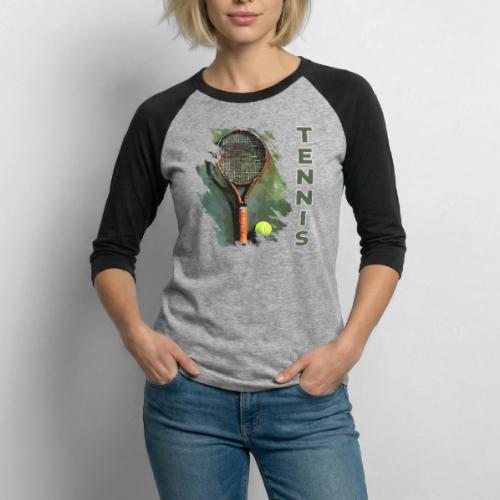 Tennis Precision Strike - Unisex Baseball T-Shirt