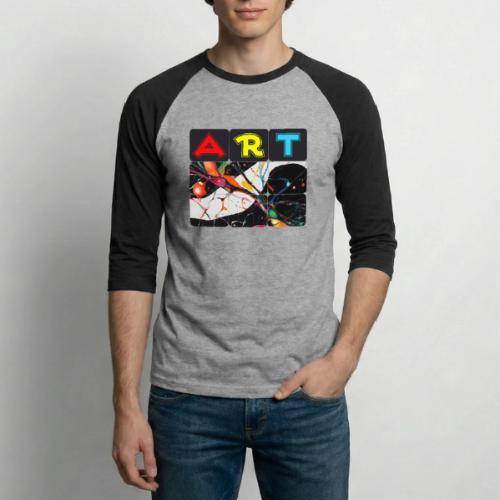 Art in Motion: Color Unleashed - Unisex Baseball T-Shirt