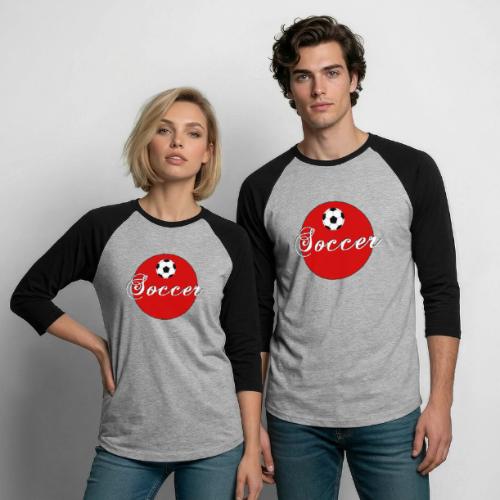 Soccer: Goal Circle - Unisex Baseball T-Shirt