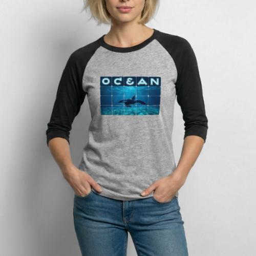 Ocean: Orca in Motion - Unisex Baseball T-Shirt