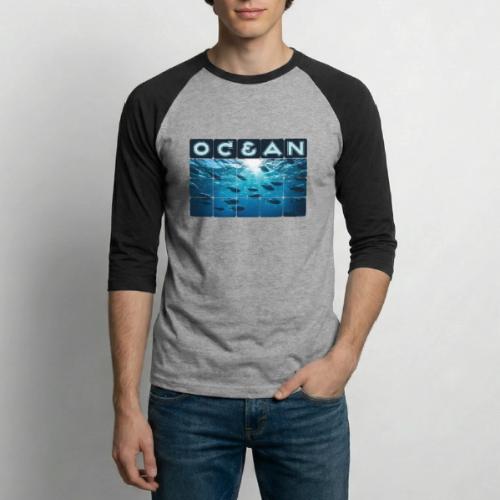 Ocean: Silver Tide - Unisex Baseball T-Shirt