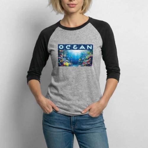 Ocean: Neon Reef Glow - Unisex Baseball T-Shirt