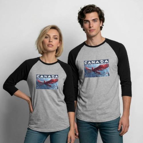Canada Rising - Unisex Baseball T-Shirt