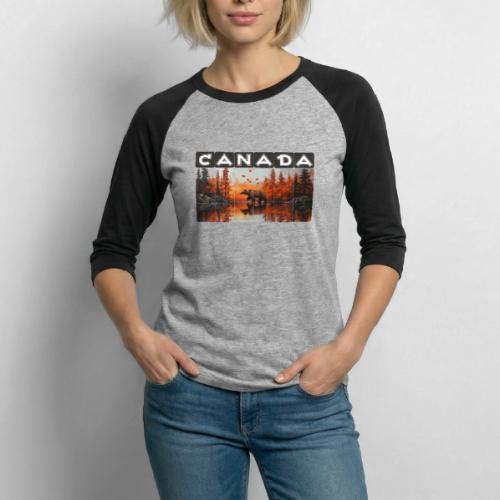 Canada Wilderness Art - Unisex Baseball T-Shirt