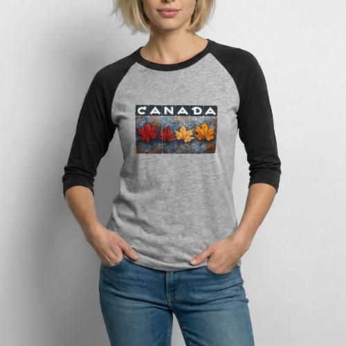Colorful Canada Style - Unisex Baseball T-Shirt