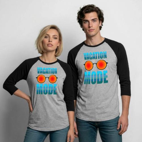Vacation mode: Ocean Vibes On - Unisex Baseball T-Shirt