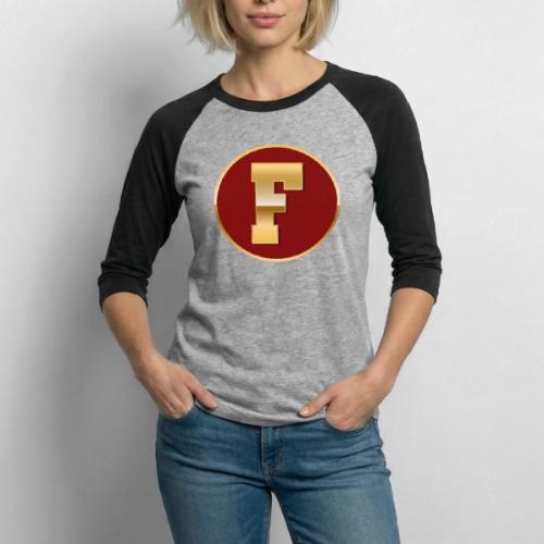 Letter F – Capital Varsity Alphabet Monogram - Unisex Baseball T-Shirt