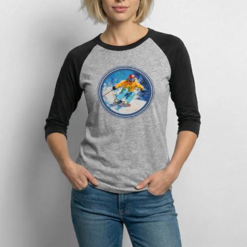Born for Skiing - Unisex Baseball T-Shirt