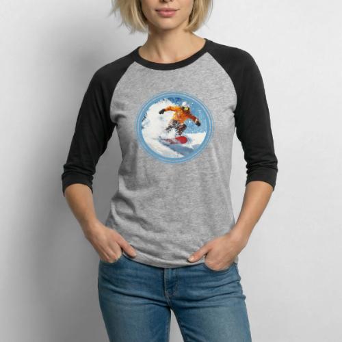 Snowboarding Edge - Unisex Baseball T-Shirt