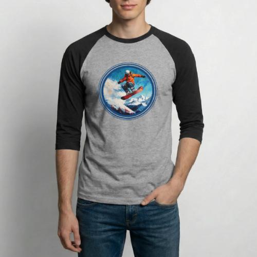 Snowboarding Vibes - Unisex Baseball T-Shirt