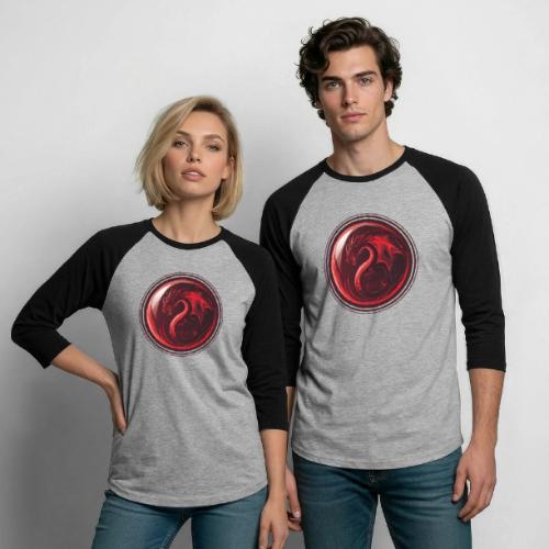 Dragon Orb - Unisex Baseball T-Shirt