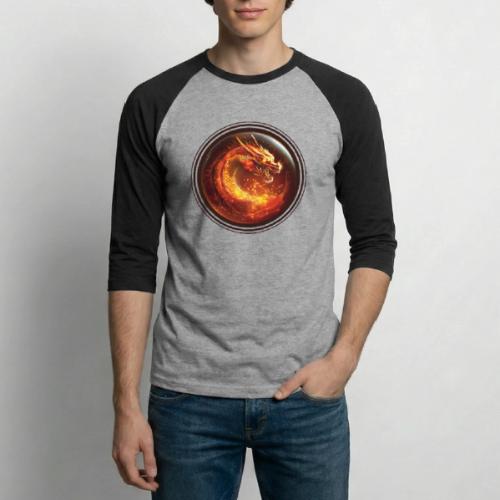Shadow Dragon Rise - Unisex Baseball T-Shirt